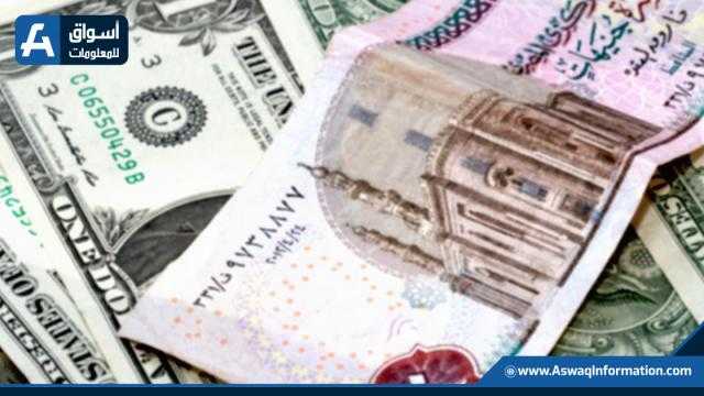 سعر الدولار أمام الجنيه في نهاية تعاملات الإثنين