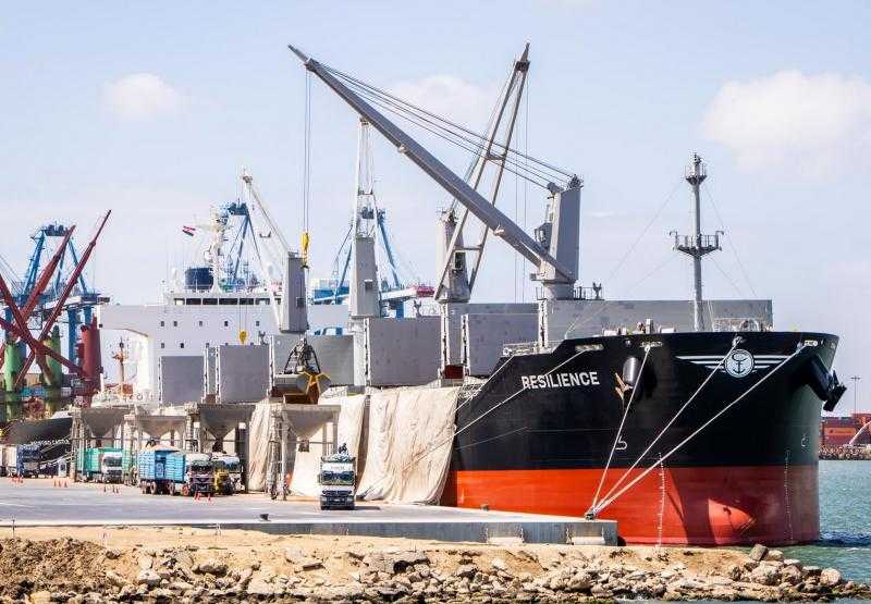 تضم ذرة وفول.. ميناء دمياط يستقبل 43979 طنًا من البضائع