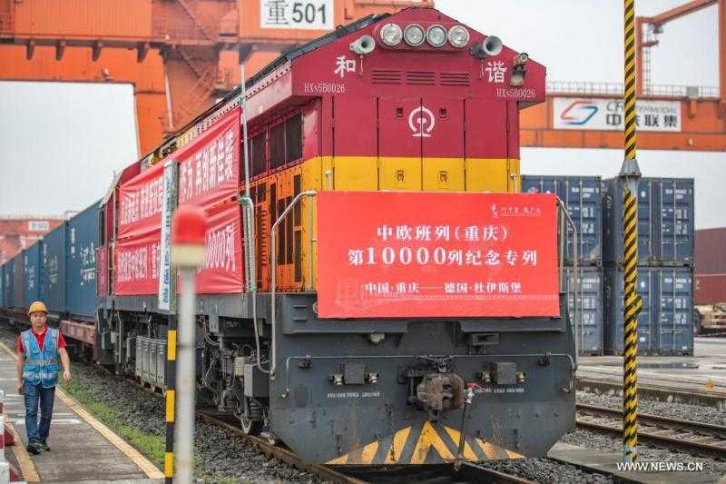 خدمات قطارات الشحن بين الصين وأوروبا تسجل أعلى حجم للنقل خلال مايو