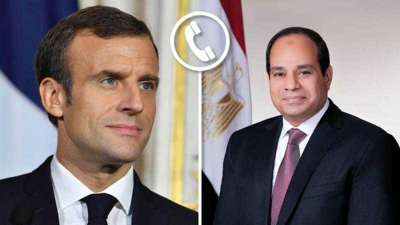 رئيسا مصر وفرنسا يتطلعان لمواصلة لتعزيز التعاون في شتى المجالات