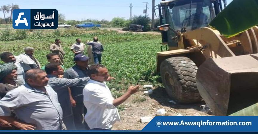 جانب من إزالة التعديات على الأراضي الزراعية 