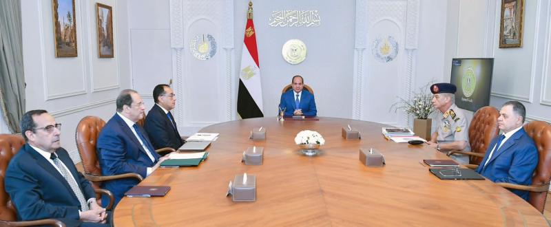 جانب من اجتماع الرئيس عبدالفتاح السيسي